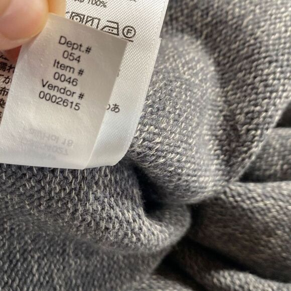 Eddie Bauer 1/4 Zip Pullover Marled Cotton Sweater Grey Tall‎ Large - Picture 16 of 16